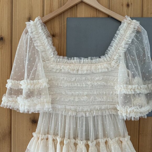 Needle & Thread Cream Ruffled Prom Dress - Picture 5 of 15